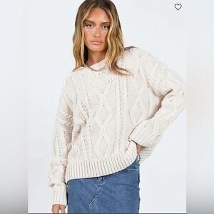 Princess Polly Anaya Oversized Sweater Beige